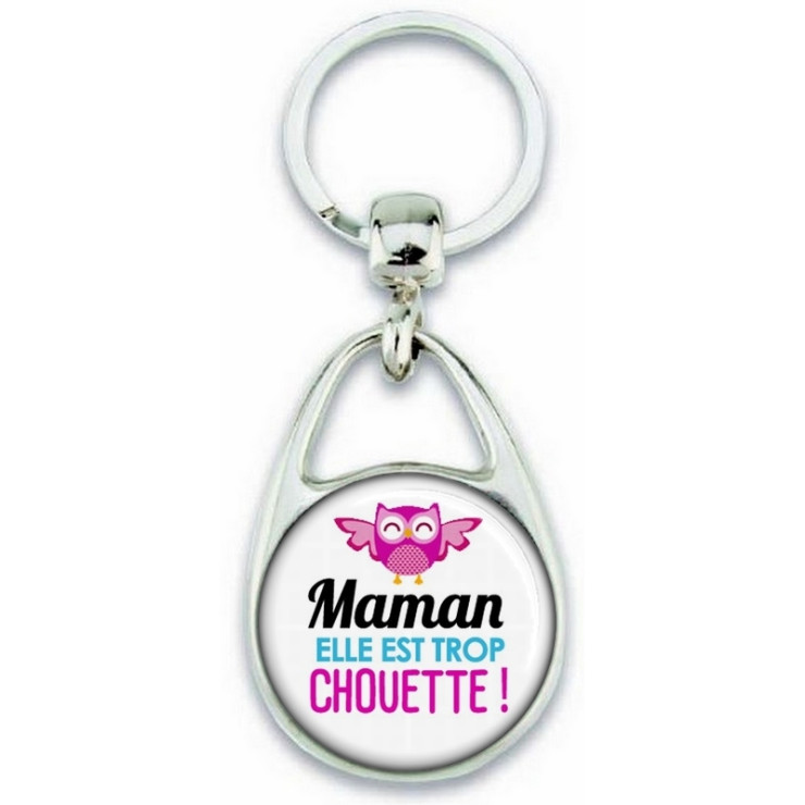 Porte clés Maman - Idée cadeau Maman - Anniversaire Maman - Cadeau fête des mères - Maman chouette