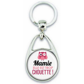 Porte clés Mamie - Idée cadeau Mamie - Anniversaire Mamie - Cadeau fête des grands-mères - Chouette Mamie