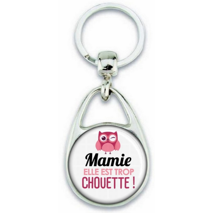 Porte clés Mamie - Idée cadeau Mamie - Anniversaire Mamie - Cadeau fête des grands-mères - Chouette Mamie