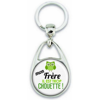 Porte clés Frère - Idée cadeau Frère - Anniversaire Frère - Chouette Frère - angora