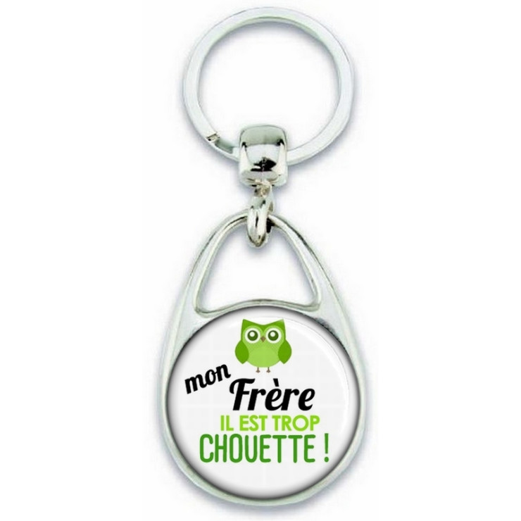 Porte clés Frère - Idée cadeau Frère - Anniversaire Frère - Chouette Frère - angora