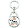 Porte clés Soeur - Idée cadeau Soeur - Anniversaire Soeur - Chouette Soeur - angora - Porte-clés Femme