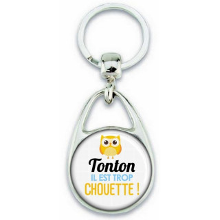  Porte clés Tonton - Idée cadeau Tonton - Anniversaire Tonton - Chouette Tonton - angora