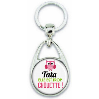 Porte clés Tata - Idée cadeau Tata - Anniversaire Tata - Chouette Tata - angora