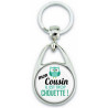 Porte clés Cousin - Idée cadeau Cousin - Anniversaire Cousin - Chouette Cousin - Porte-clés homme