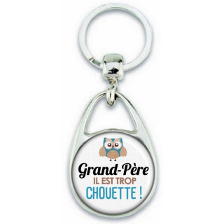 Porte clés Grand-père - Idée cadeau Grand-père - Anniversaire Grand-père - Chouette Grand-père