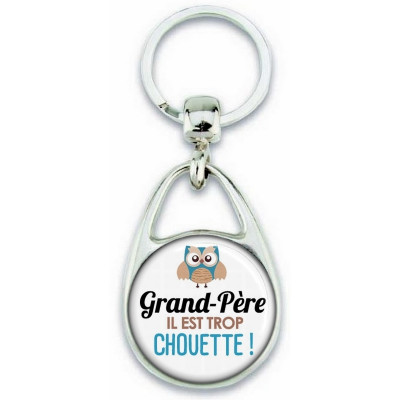 Porte clés Grand-père - Idée cadeau Grand-père - Anniversaire Grand-père - Chouette Grand-père