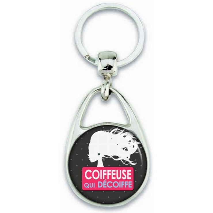 Porte clés Coiffeuse - Idée cadeau Coiffeuse - angora