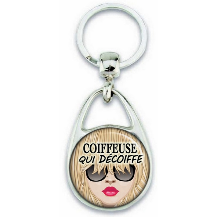 Porte clés Coiffeuse - Idée cadeau Coiffeuse - angora