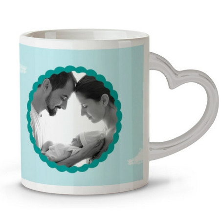       Mug personnalisé anse coeur
    