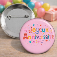 Badge personnalisé 4 cm photo et texte