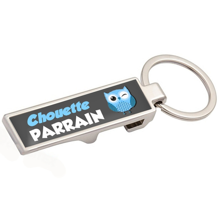 Décapsuleur Parrain - Chouette Parrain - idée cadeau baptême