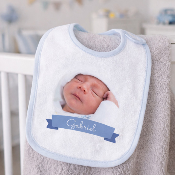 Bavoir bébé personnalisé - Em création