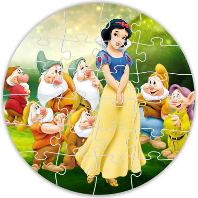 Puzzle rond personnalisable 24 pièces