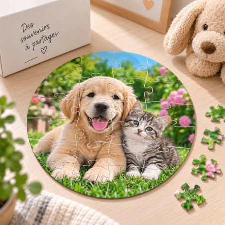       Puzzle rond personnalisable 24 pièces
    
