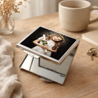Miroir de poche personnalisé carré - Em création