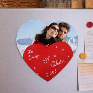 Magnet personnalisé coeur - Em création