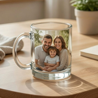 Tasse personnalisé en verre - Em création