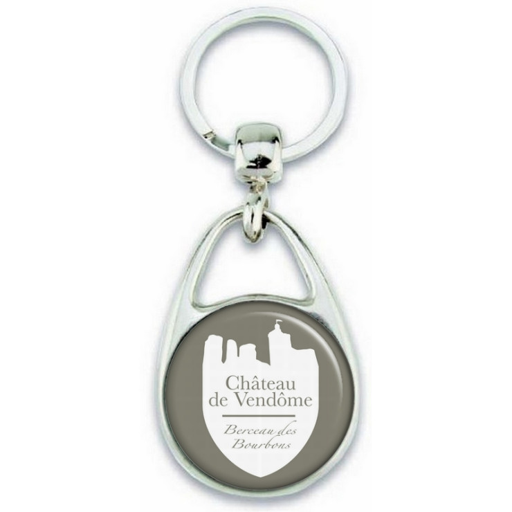 Porte clés personnalisé en métal recto-verso