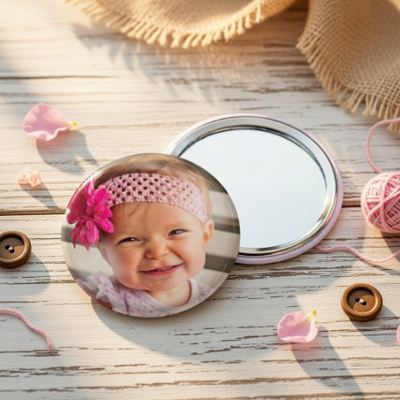       Miroir de poche personnalisé 9cm
    