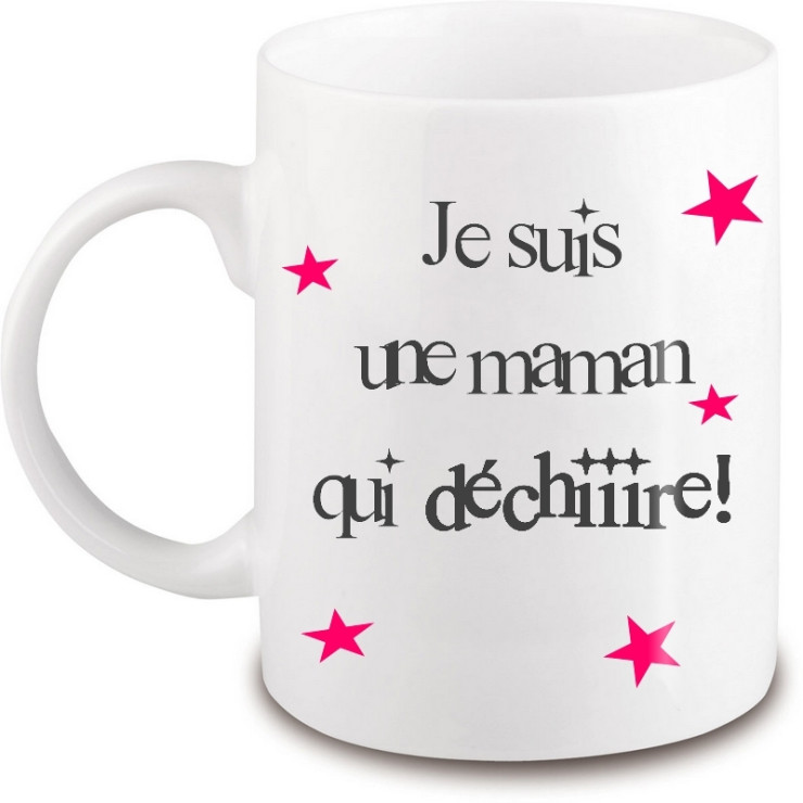 Mug Maman - Idée cadeau Maman - Anniversaire - Fête des mères - Tasse - angora