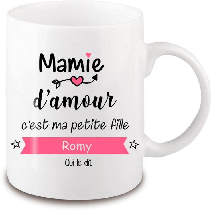 Mug Mamie personnalisé - Idée cadeau - angora