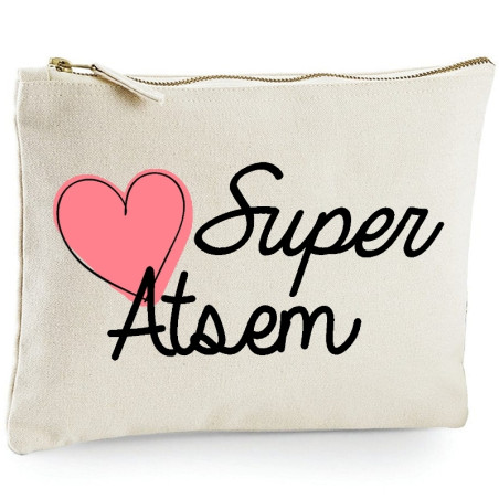       Pochette Atsem - Trousse Atsem - Idée cadeau - angora
    