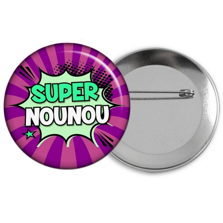 Badge épingle Nounou - Idée cadeau - angora