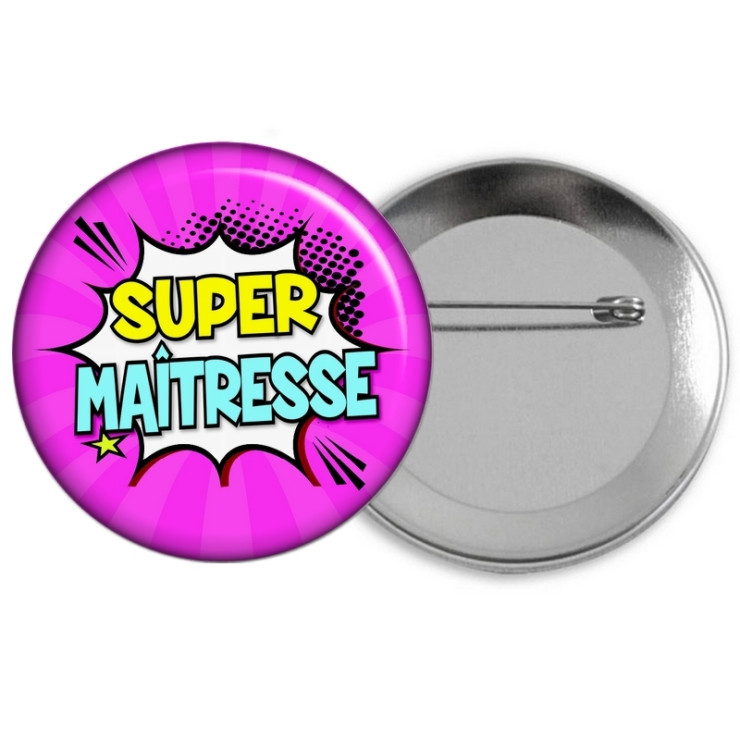       Badge Super maîtresse - Idée cadeau - angora
    