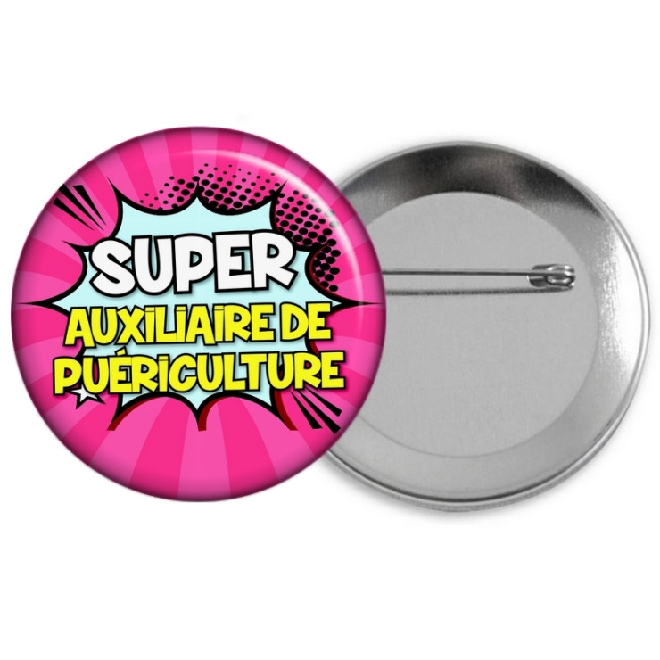 Badge Auxiliaire de puériculture - Idée cadeau - angora