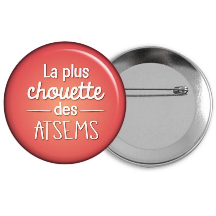 Badge Atsem - Badge épingle atsem - Idée cadeau