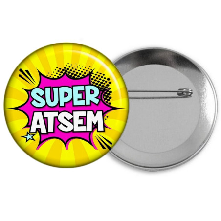       Badge Atsem - Idée cadeau Atsem - Broche épingle Atsem - Angora
    