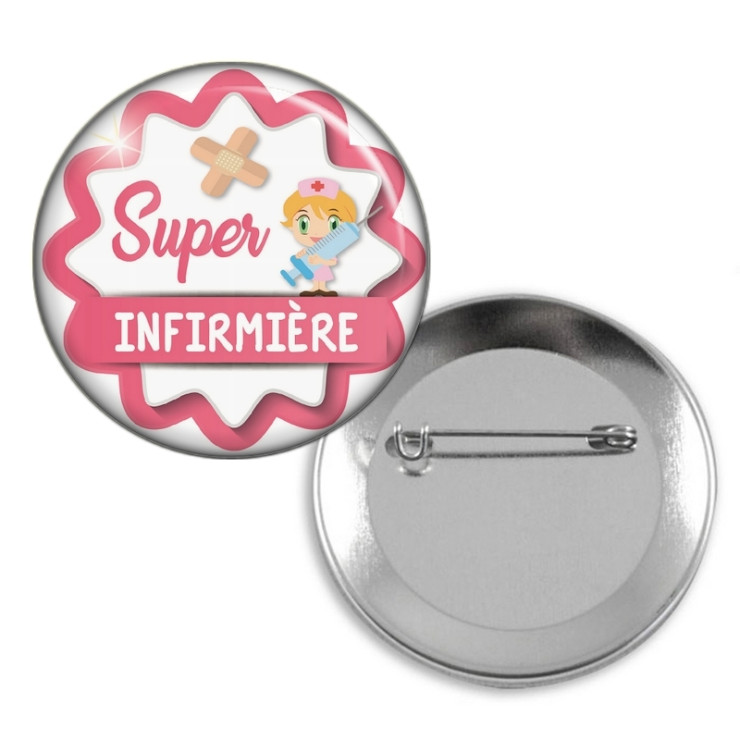 Badge épingle pour super infirmière - Em création