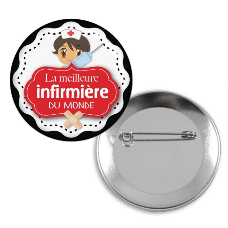 Badge épingle pour super infirmière - Em création