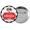 Badge infirmière - angora - Badges à épingle
