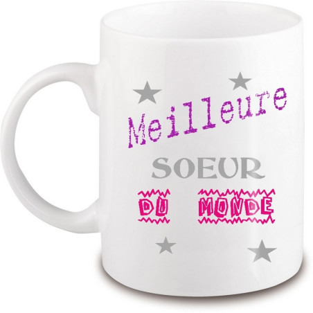       Mug soeur - Idée cadeau soeur - Tasse soeur - angora
    