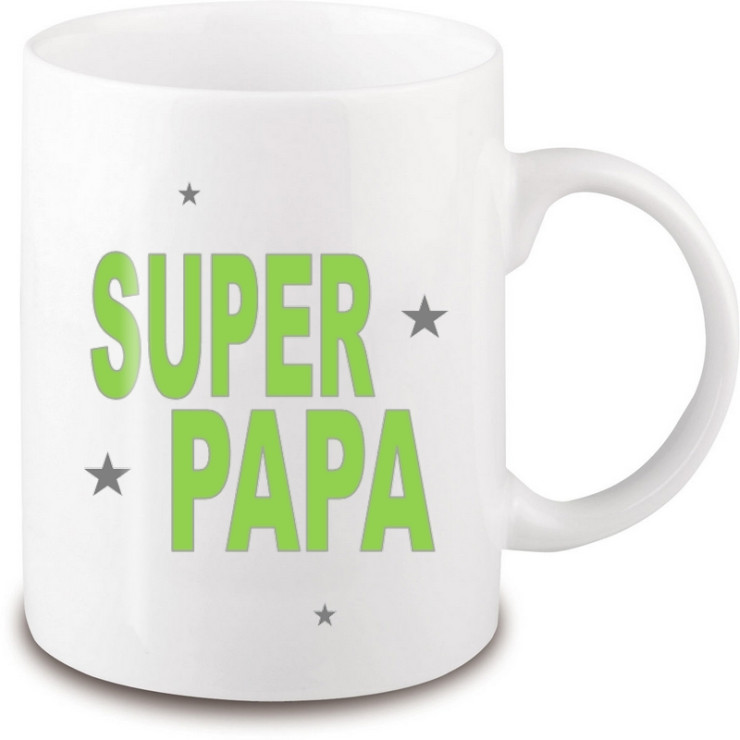 Mug super Papa - Idée cadeau super Papa - Anniversaire - Fête des pères - Tasse - angora