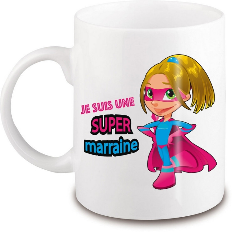       Mug marraine - Cadeau original marraine - Tasse originale marraine - angora
    