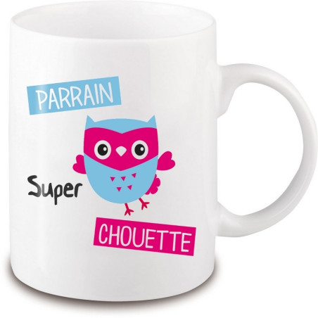       Mug chouette parrain - Cadeau original parrain - Tasse originale parrain - angora
    