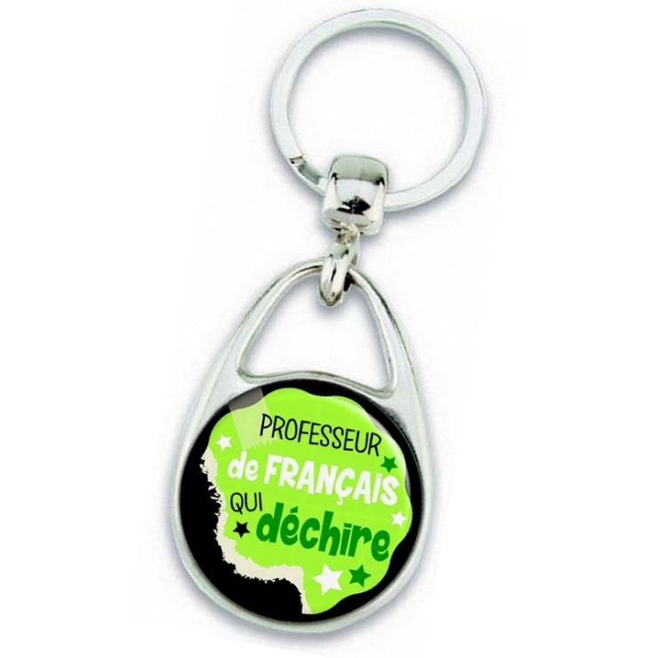 Porte clés professeur de francais - idée cadeau