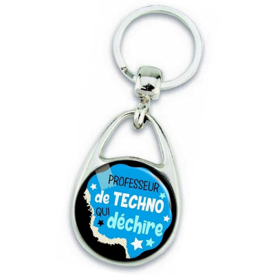 Porte clés professeur de techno - idée cadeau