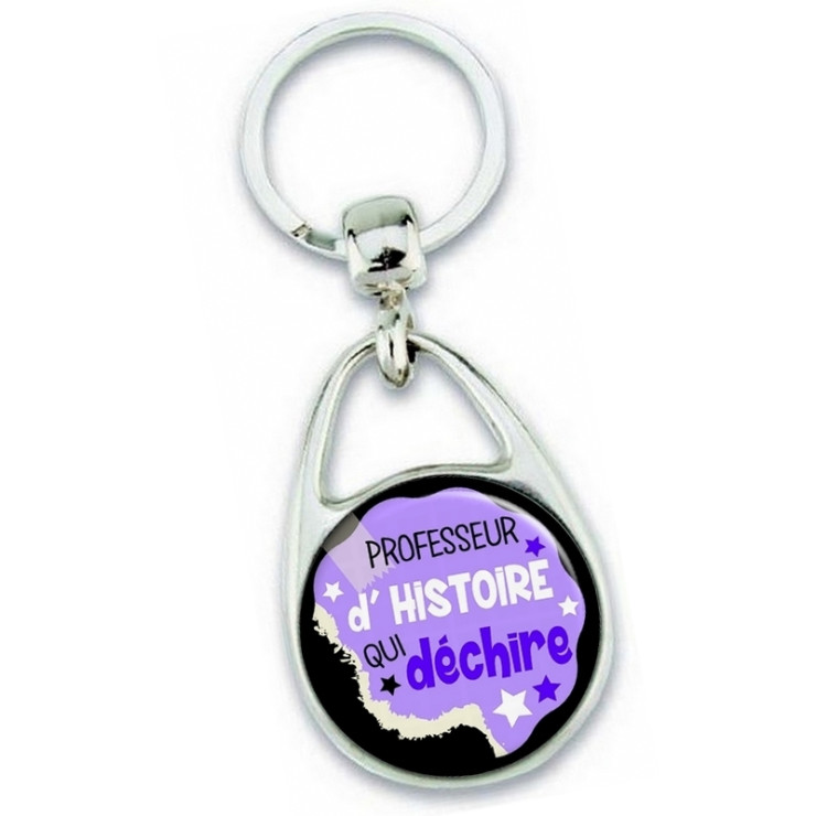 Porte clés professeur d'histoire - idée cadeau
