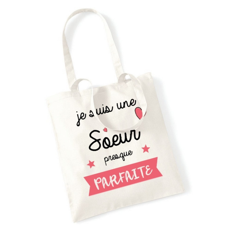 Tote bag Soeur - Sac shopping Soeur - Cadeau anniversaire Soeur