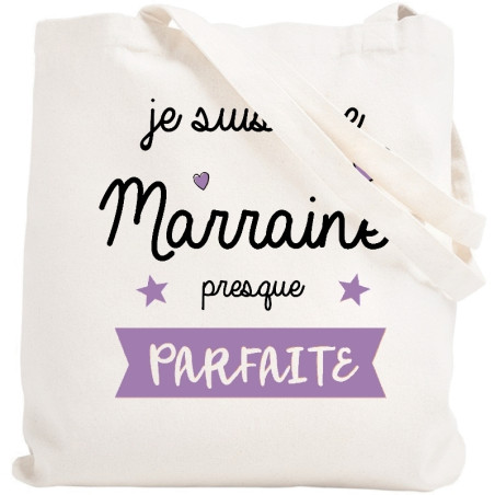       Tote bag Marraine - Idée cadeau Marraine - Sac course Marraine - Angora
    