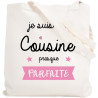 Tote bag Cousine - Sac course cousine - Angora 	 - Tote Bag Femme