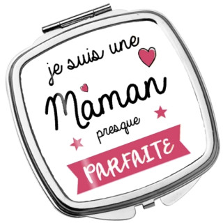 Miroir de poche Maman - Anniversaire - Idée cadeau Maman - Miroir Maman -Angora