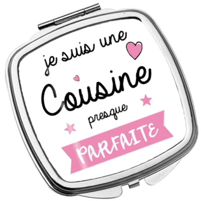 Miroir de poche Cousine - Idée cadeau Cousine - Angora