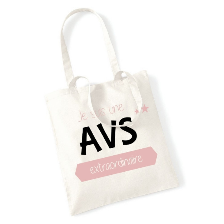 Tote bag AVS - Idée cadeau AVS - Cadeau fin d'année scolaire