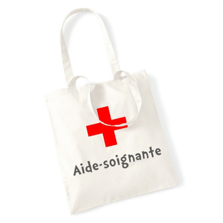       Tote bag Aide-Soignante - Sac shopping Aide soignante - Idée cadeau aide soignante
    