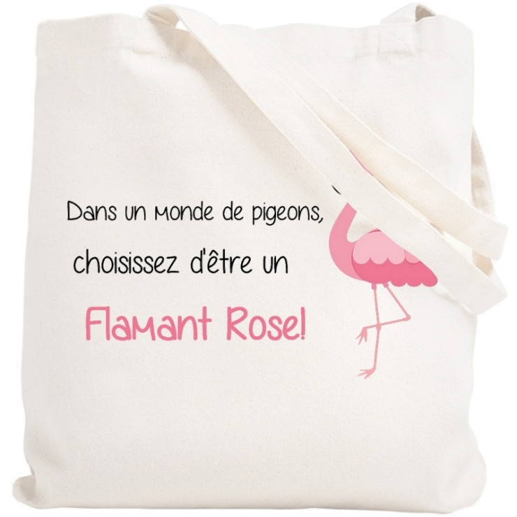       Tote bag Flamant Rose - Sac Shopping - Angora
    